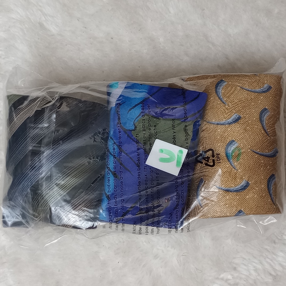 100% Silk (3) Tie Bundle Abstract Vibrant - Picture 5 of 5